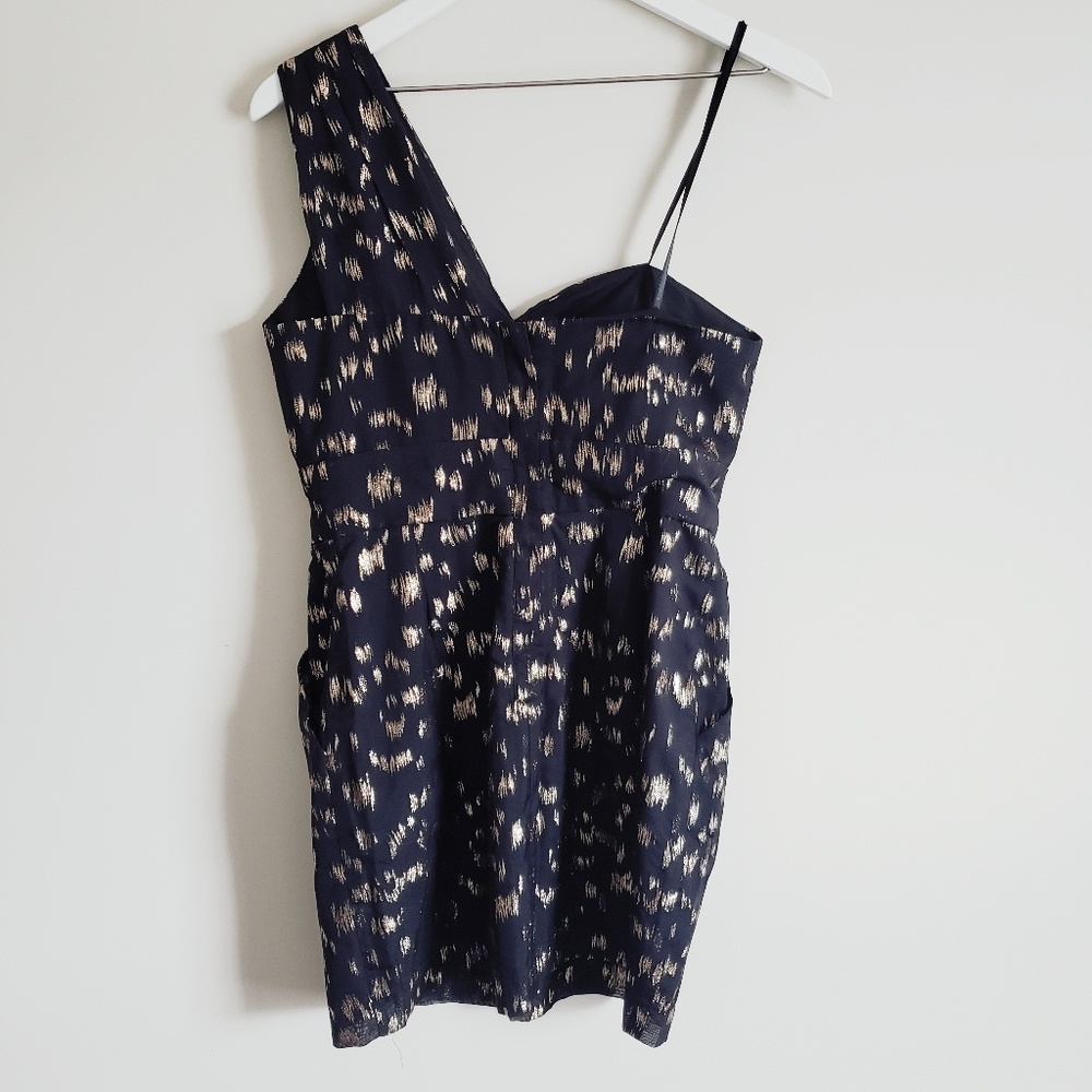 BCBGeneration | Gold/Black One Shoulder Dress - Picture 6 of 8